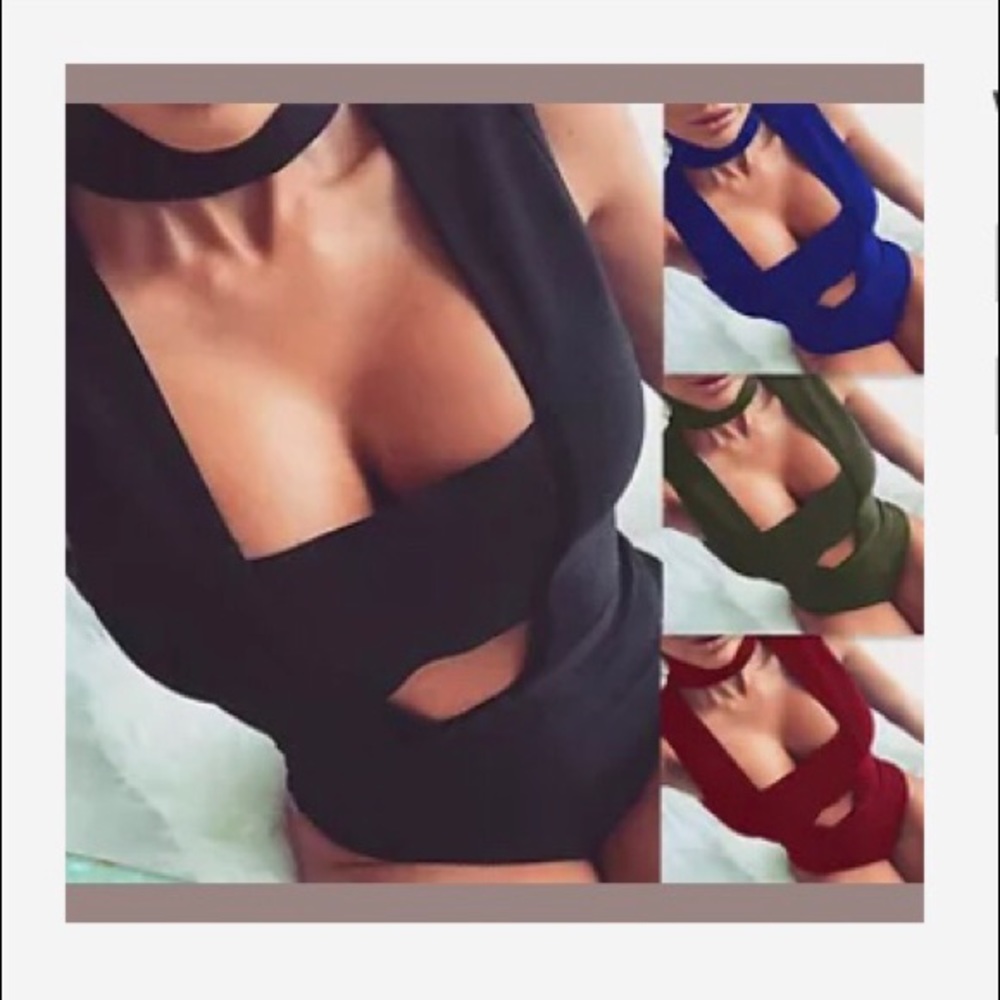 Blue Bodycon Bodysuit